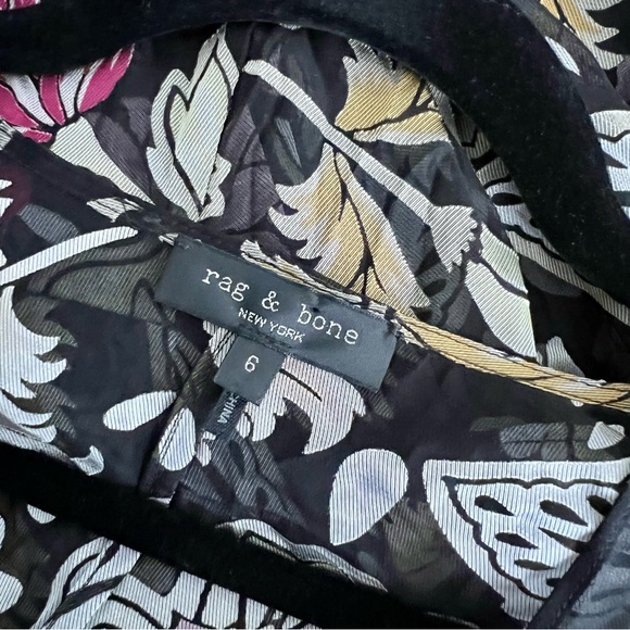 Rag & Bone Tamar Twist Front Floral Sheer Chiffon Maxi Asymmetrical Bodycon US 6 - Picture 13 of 13